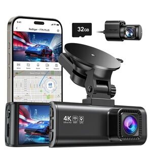 Red Tiger F7N 4K Ultra HD Dash Cam with GPS and WiFi - Black
